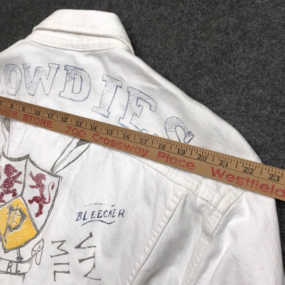 NWT POLO Ralph Lauren Denim Oxford Club Jacket Men 2XB White Rowdies Rugby Print - Picture 11 of 16